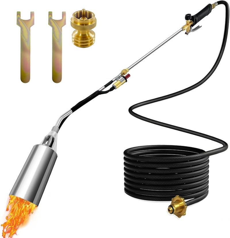 Loyala Weed Torch with Self Igniter, 1,800,000 BTU Propane Torch Weed Burner with 11.5FT Hose, High Output Blow Torch for Weed, Flame thrower for Weeding, Roof Asphalt, Melting Snow, Road Marking, BBQ - Image 1
